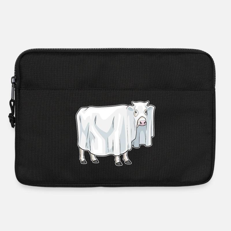 Kuh Halloween Geist - Laptoptasche 13" - Schwarz
