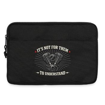 Why we ride motorcycles, - Laptop bag 13" - black - Front