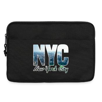 NYC Skyline Blockbuchstaben - Laptoptasche 13" - Schwarz - Vorne