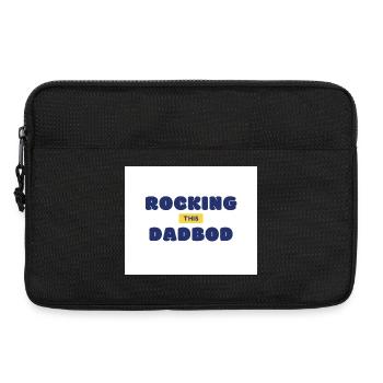 Er rockt diesen Papa-Körper - Laptoptasche 13" - Schwarz - Vorne