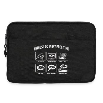 Things I Do In My Free Time Angeln Bass Fishing - Laptop bag 13" - black - Front