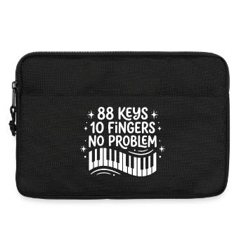 88 Keys 10 Fingers No Problem Piano Player - Laptop bag 13" - black - Front
