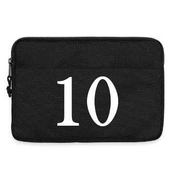 10. 10 ANS. 10e ANNIVERSAIRE. ANNIVERSAIRE 10 ANS. - Sacoche pour ordinateur portable 13 pouces - noir - Devant