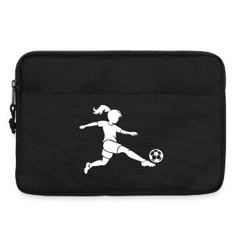 Soccer Woman Soccer Silhouette - Laptop bag 13" - black - Front