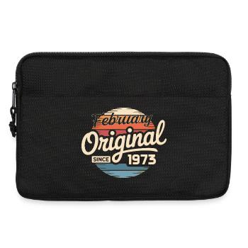 Février 1973 Cadeau d’anniversaire Février 1973 - Sacoche pour ordinateur portable 13 pouces - noir - Devant