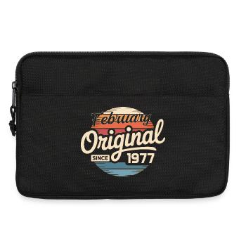Février 1977 Cadeau d’anniversaire Février 1977 - Sacoche pour ordinateur portable 13 pouces - noir - Devant