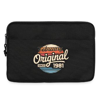 Februar 1981 Geburtstagsgeschenk Februar 1981 - Laptoptasche 13" - Schwarz - Vorne