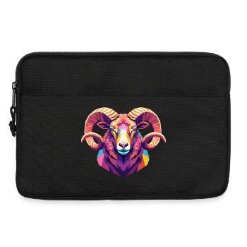Tête de mouton : Drôle d’animal de ferme, cadeau - Sacoche pour ordinateur portable 13 pouces - noir - Devant