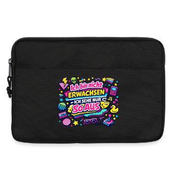 Ich bin nicht erwachsen – Retro - Laptoptasche 13" - Schwarz - Vorne