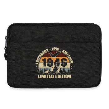 Cadeau d’anniversaire vintage vintage rétro 1946 - Sacoche pour ordinateur portable 13 pouces - noir - Devant