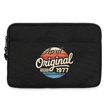 Born in april 1977 - 49th birthday april 1977 - Laptop bag 13" - black - Front