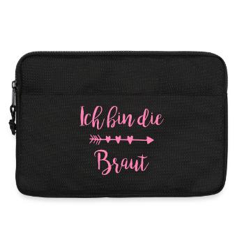 Ich bin die Braut Herzpfeil Script - Laptoptasche 13" - Schwarz - Vorne