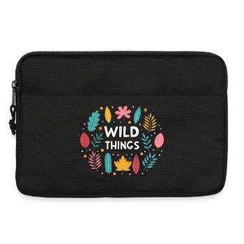 Wild Things Blumenmuster - Laptoptasche 13" - Schwarz - Vorne