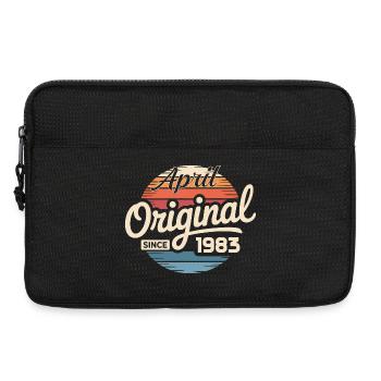 Born in april 1983 - 43rd birthday april 1983 - Laptop bag 13" - black - Front