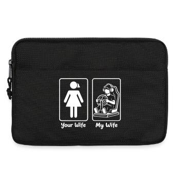 Deine Frau Meine Frau - Laptoptasche 13" - Schwarz - Vorne