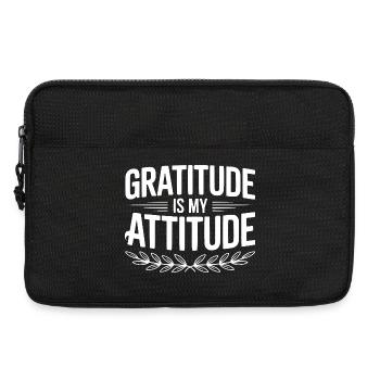 Gratitude is My Attitude - Laptop bag 13" - black - Front