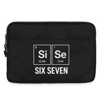 Six Seven 67 Meme Humor Elements Chemistry - Laptop bag 13" - black - Front