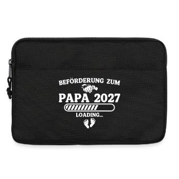 Beförderung zum Papa 2027 – Schwangerschaft - Laptoptasche 13" - Schwarz - Vorne