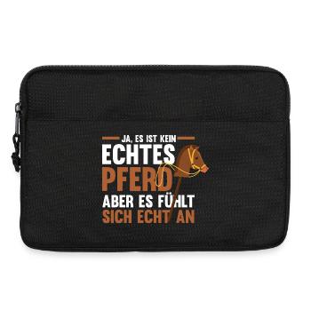 Steckenpferd Hobbyhorse Hobby Horsing - Laptoptasche 13" - Schwarz - Vorne
