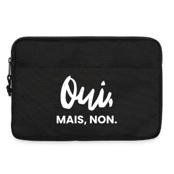 Ouimais non | Humour sarcastique - Sacoche pour ordinateur portable 13 pouces - noir - Devant