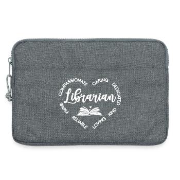 Bibliothekar, Buchlesung, Bibliothek, Büchersüchtige Lektüre, - Laptoptasche 13" - Grau meliert - Vorne