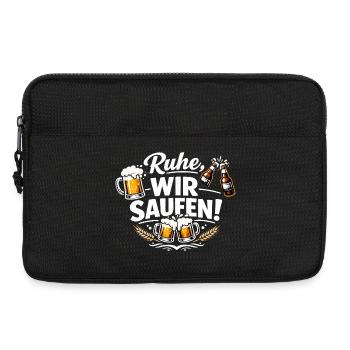 Bière drôle qui dit : Silence, on boit - Sacoche pour ordinateur portable 13 pouces - noir - Devant