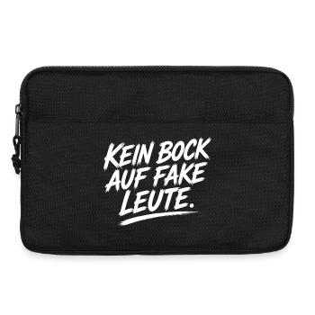 Kein Bock Auf Fake Leute - Laptoptasche 13" - Schwarz - Vorne