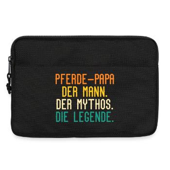 Reiten Papa Vater Pferdeliebhaber Reiterhof Pferde - Laptoptasche 13" - Schwarz - Vorne