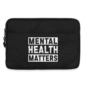 Psychische Gesundheit ist wichtig - Laptoptasche 13" - Schwarz - Vorne