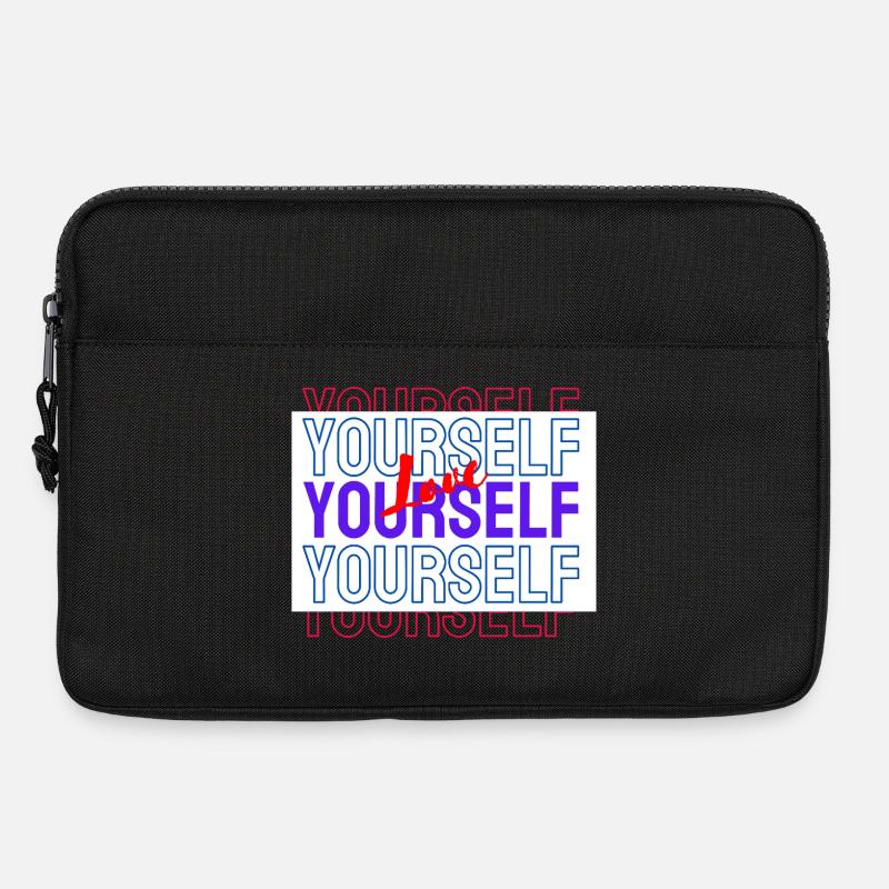 Love Yourself Pattern Love Yourself - Laptop bag 13" - black