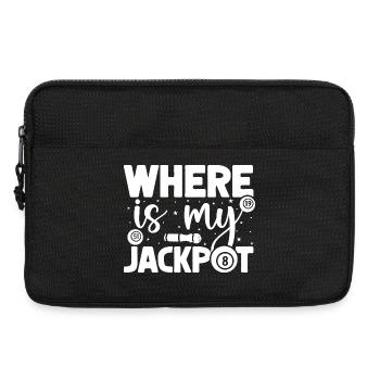 Joueur de bingo, où est mon jackpot, bingo ? - Sacoche pour ordinateur portable 13 pouces - noir - Devant