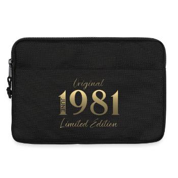 45th Birthday Gift Vintage June Vintage 1981 - Laptop bag 13" - black - Front