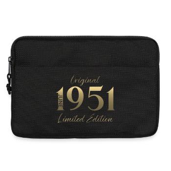 75th Birthday Gift Vintage June Vintage 1951 - Laptop bag 13" - black - Front
