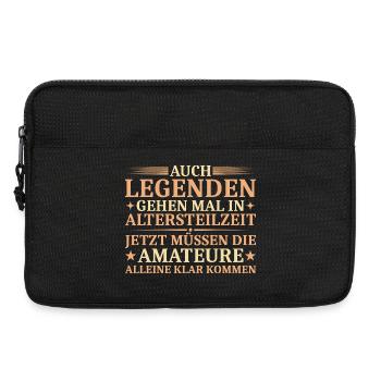 Auch Legenden gehen mal in Altersteilzeit - Laptoptasche 13" - Schwarz - Vorne