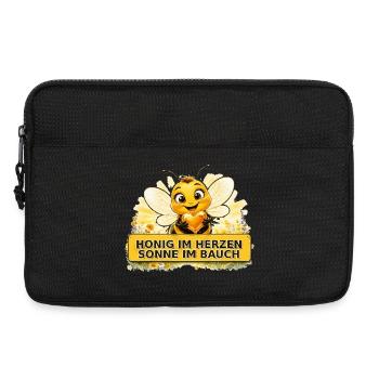 Biene Honig Imker Honigwabe Blumen Wiese Insekt - Laptoptasche 13" - Schwarz - Vorne