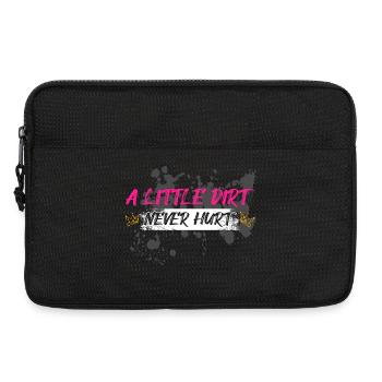 A little dirt never hurt Schlammlauf Mud Run Muddy - Laptoptasche 13" - Schwarz - Vorne