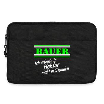 Hektar statt Stunden Bauer - Laptoptasche 13" - Schwarz - Vorne