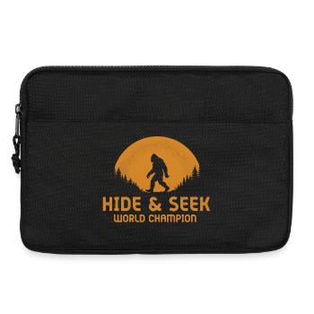 Champion du monde de cache-cache Bigfoot Sasquatch - Sacoche pour ordinateur portable 13 pouces - noir - Devant