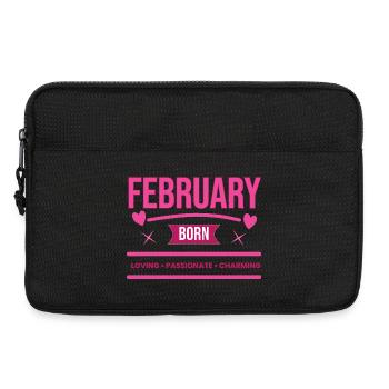 February Born Hearts - Laptop bag 13" - black - Front