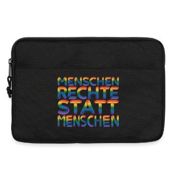 Menschenrechte Statement für Demokratie Fans - Laptoptasche 13" - Schwarz - Vorne