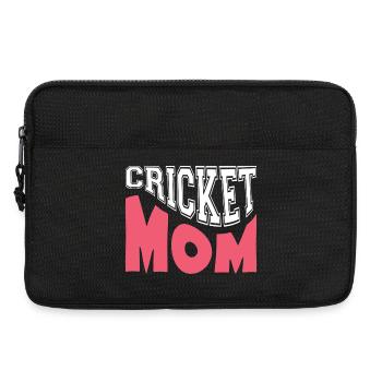 Cricket-Mama Stolz Sport-Mama-Geschenk - Laptoptasche 13" - Schwarz - Vorne