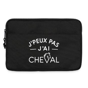 Cheval Humour Cadeau Passionné d'Équitation - Sacoche pour ordinateur portable 13 pouces - noir - Devant