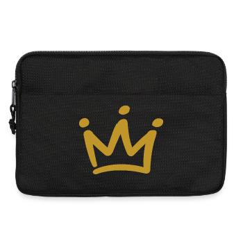 Emblème de la couronne d’or - Sacoche pour ordinateur portable 13 pouces - noir - Devant
