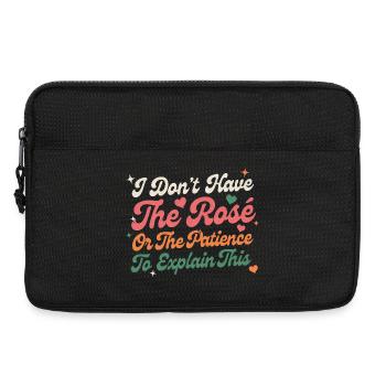 Je n’ai ni la rose ni la patience - Sacoche pour ordinateur portable 13 pouces - noir - Devant