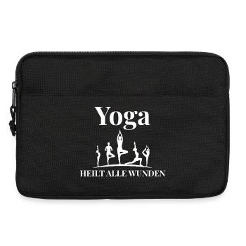 Yogische Heilung Alle Wunden - Laptoptasche 13" - Schwarz - Vorne