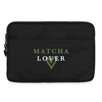 Matcha Lover Green Heart - Laptop bag 13" - black - Front