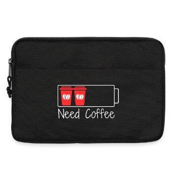 Caffeine = 100% charge - Laptop bag 13" - black - Front