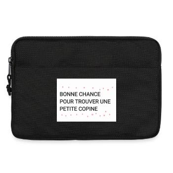 Bonne chance pour trouver une petite copine - Sacoche pour ordinateur portable 13 pouces - noir - Devant
