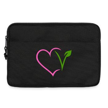 Vegan Herz - Laptoptasche 13" - Schwarz - Vorne