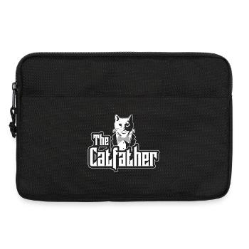 Cats Shirt "The Catfather" - Laptop bag 13" - black - Front